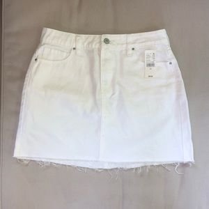 PacSun White Jean Skirt
